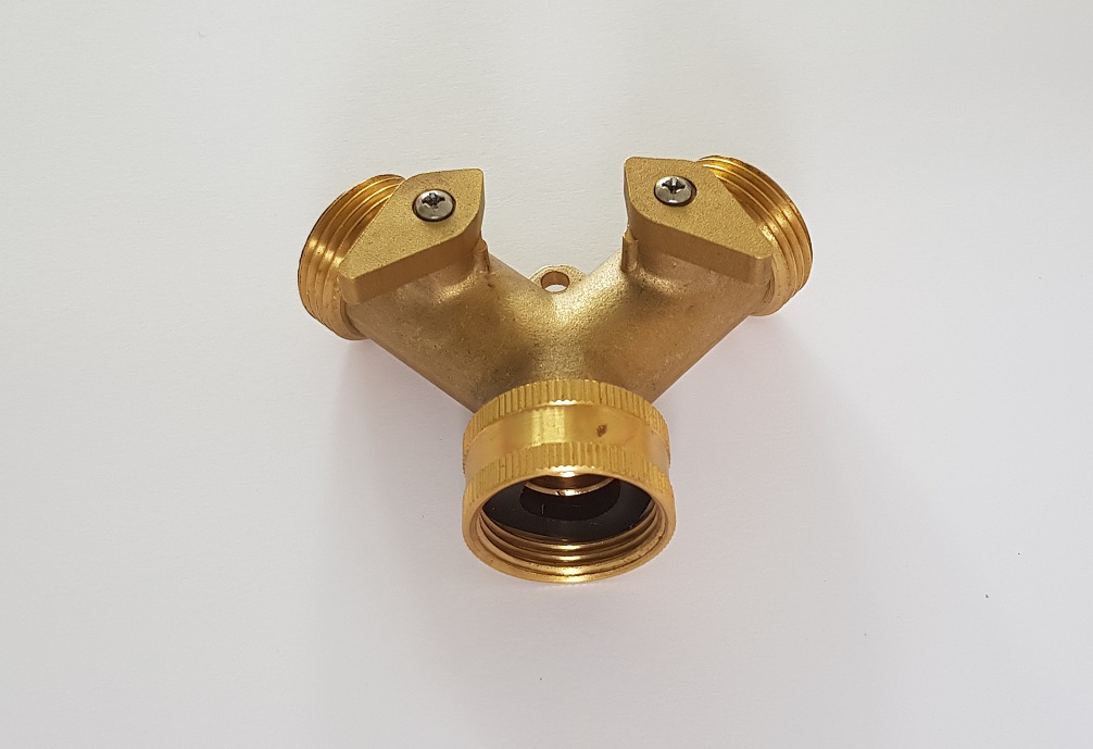 Y-Verteiler für Auslaufhahn 3/4" ähnl. wie Waschmaschinenanschlu (Bild für) Y-Verteiler für Auslaufhahn 3/4" ähnl. wie Waschmaschinenanschlu
